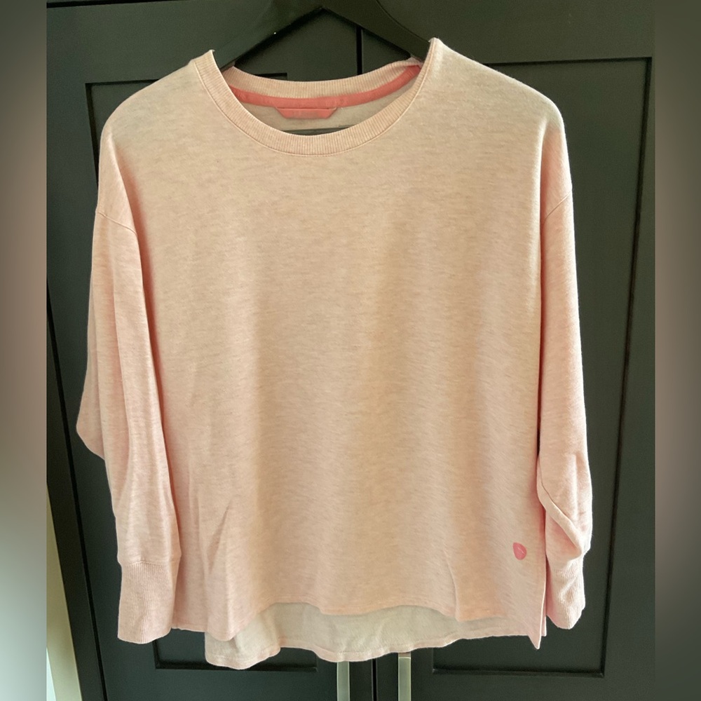 ⭐️HOST PICK⭐️ LLBean Pastel Pink Buttery Soft Sweatshirt Oversized S EUC Preppy